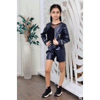 Костюм с шортами и бомбером