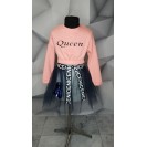 Комплект тройка с платьем, кофтой и юбкой