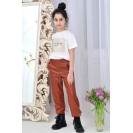 Джоггеры эко-кожа