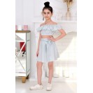 Летний комплект: топ с юбкой