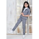 Костюм с жакетом и штанами клетка