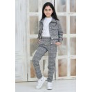 Костюм с жакетом и штанами клетка