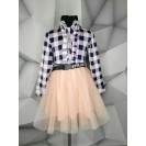 Пишне плаття з рукавом на малечу